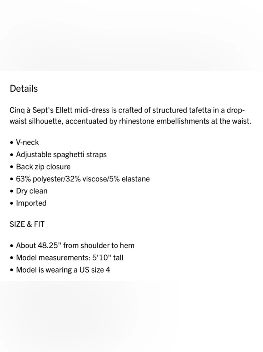 Cing a Sept Ellett Tafetta Drop-Waist Midi-Dress - Picture 8 of 8